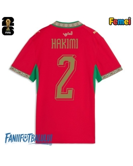 Maroc Achraf Hakimi #2 Echipament de Fotbal Replică Mondial 2026 Femei Acasa
